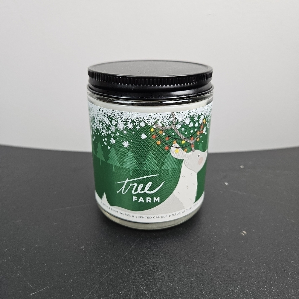 Bath and Body Works Tree Farm Mason Single Wick Candle